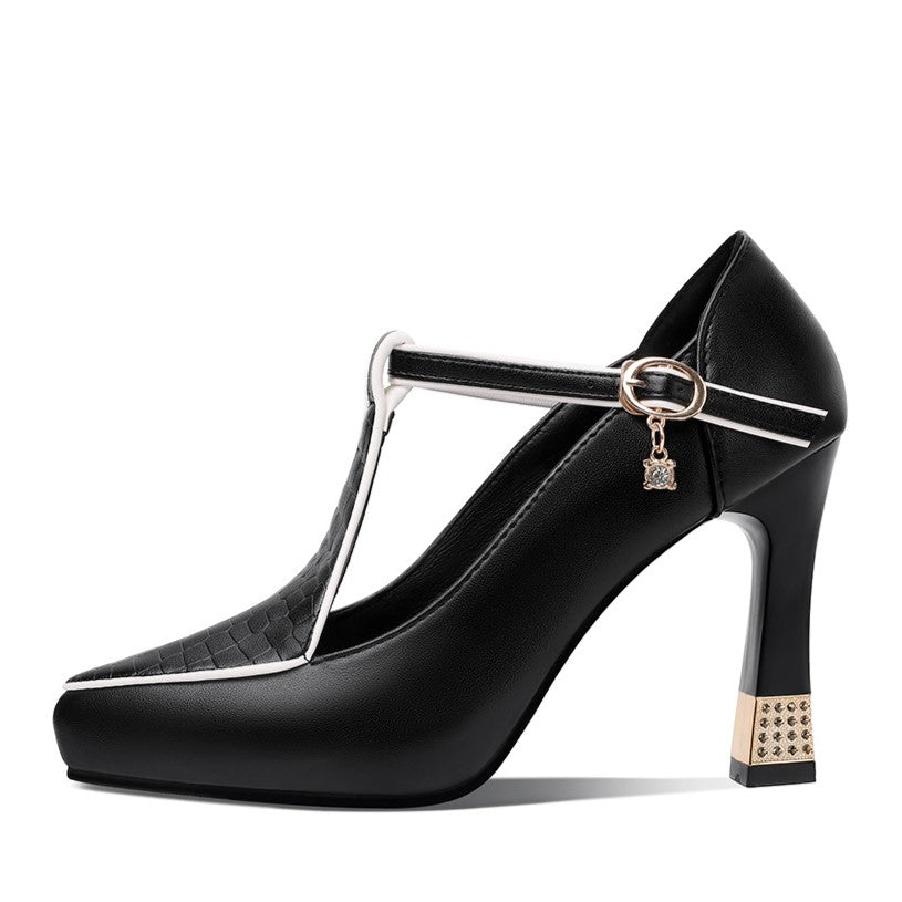 Aurora | T-Bar Jewel Heels