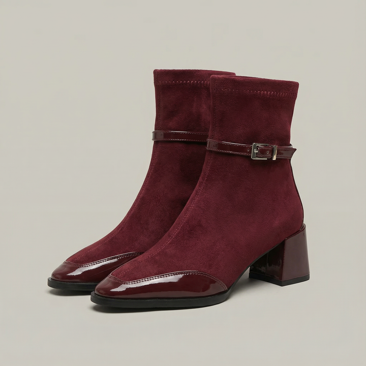 Romany | Elegant Ankle Boots in Eco-Suede with Medium Heel